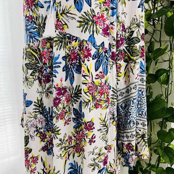 Time & Tru Floral Boho Hippie Lightweight Flowy Dress - Size XL 16/18 - Picture 4 of 9